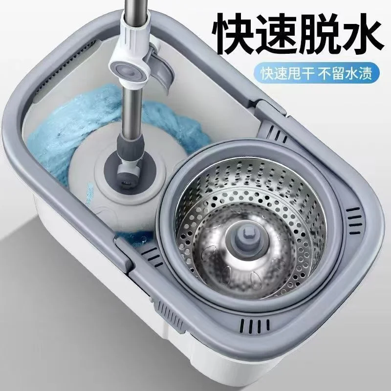 Dual drive rotary mop fully automatic household hands-free washing and mop cleaning 2023 new lazy mop tool