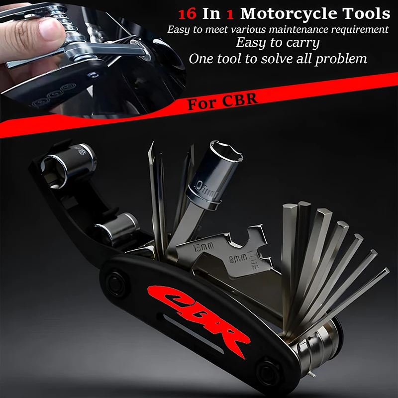 

Motorcycle CNC Multi Tool Repair Screw Driver Set For Honda CBR 600RR CBR1000RR CB500X CB500F CB650R CBR650R CB1100 CBR 900RR
