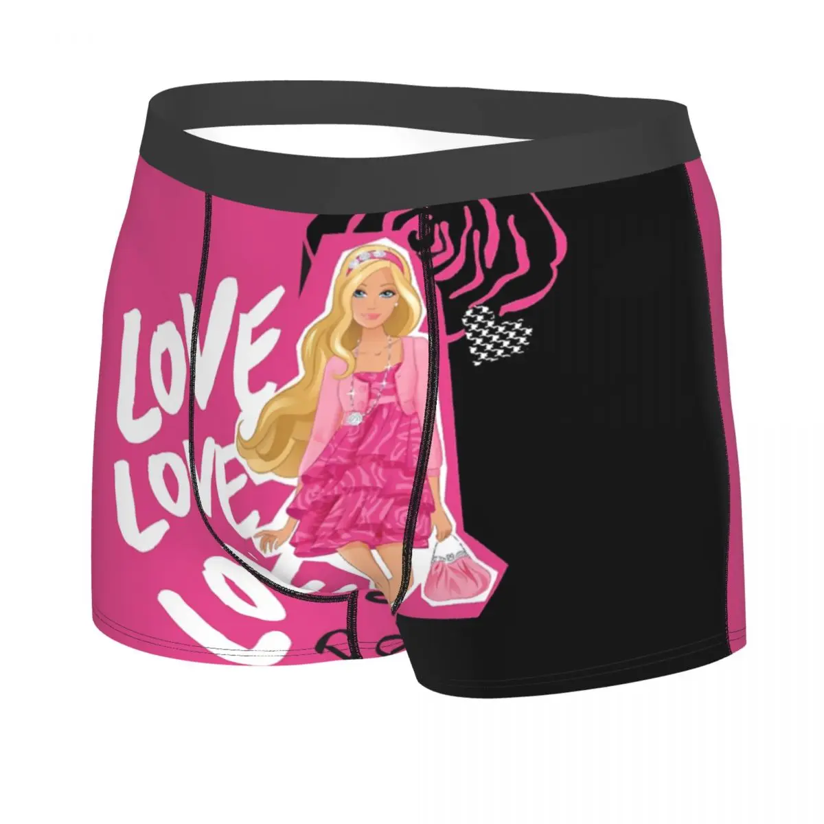 Custom Pink Girl Barbie Boxers Shorts Men's Briefs Underwear Cool Underpants