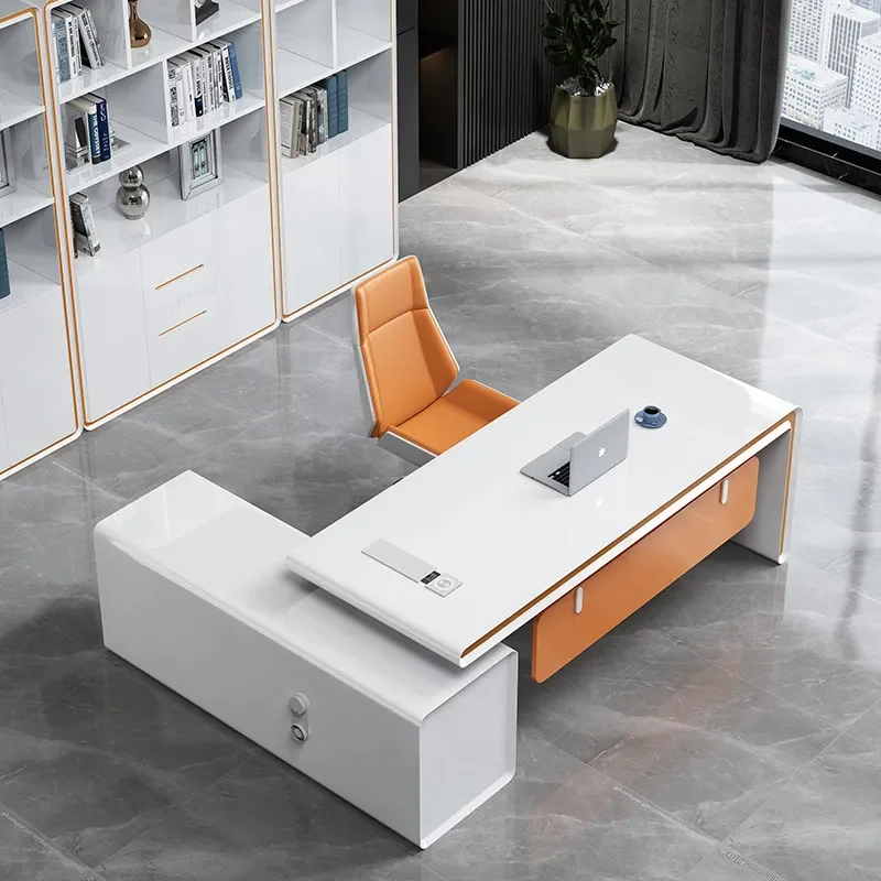 Modern Executive Desk with Chair Large Office Table Simple Manager Workstation for Home Office  Furniture Set