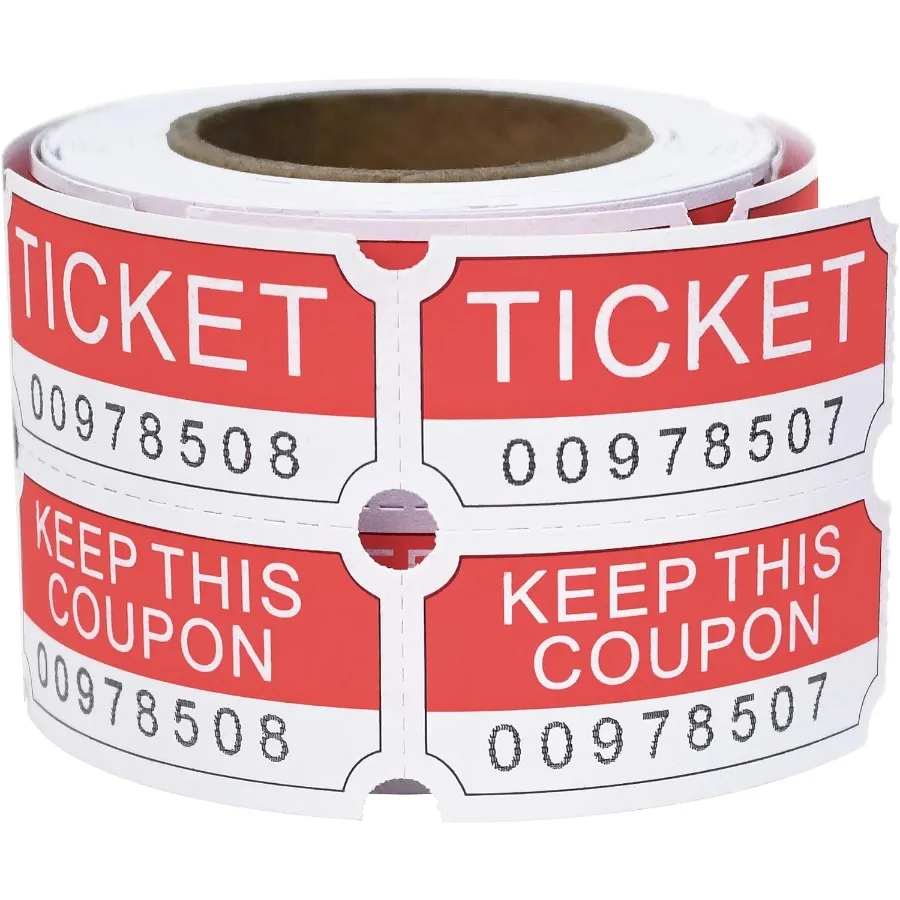 

250 лотерейных систов в рулонах, красный, 4 цвета, двойной рулон, 50 лотерейных сигарет для мероприятий, нагорода для глаз