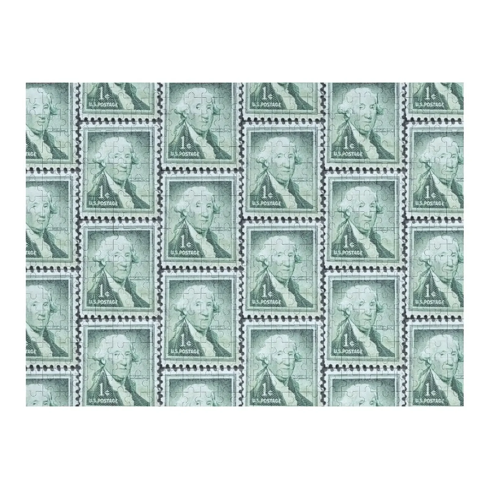 

George Washington Vintage Postage Stamp Jigsaw Puzzle Personalized Baby Object Custom Customizable Child Gift Puzzle