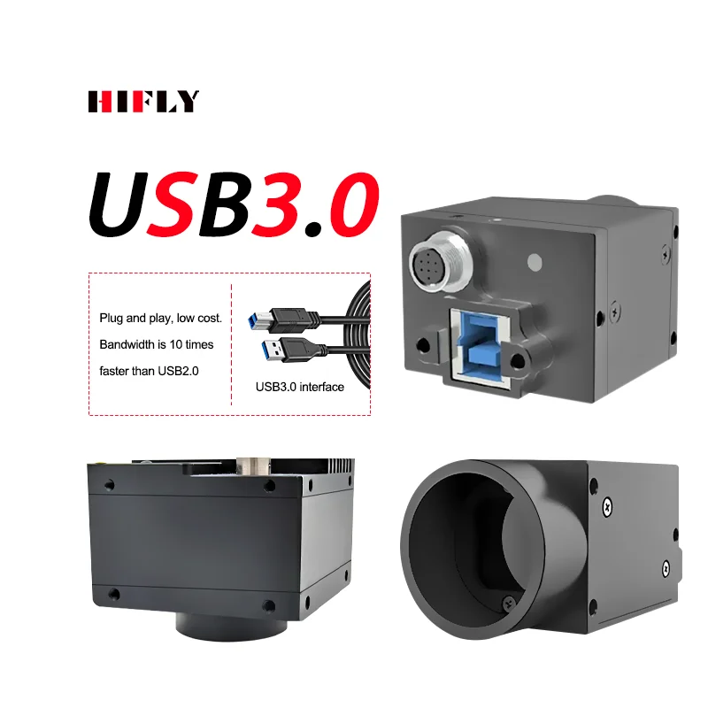Industrial 12MP High Resolution 28.5fps 1'' USB3.0 Color Global Shutter Camera For Detection