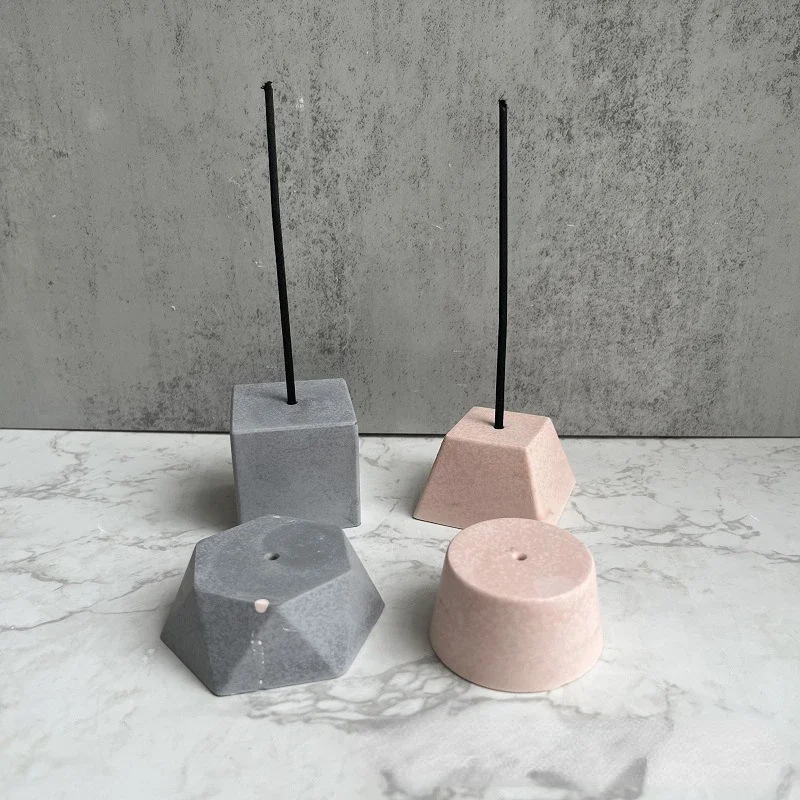 Geometric Incense Stick Silicone Moulds for Wire Incense Plugs Incense Holders Plaster Resin Epoxy Mold Silicone