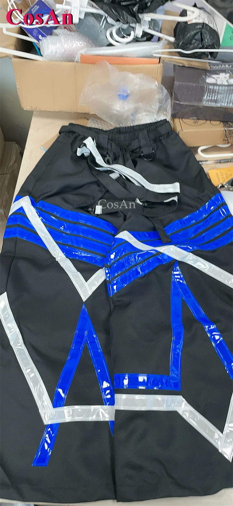 CosAn جديد AUS نمط ريبر فات السراويل ملبورن شفل شبح الرقص السراويل موضة جرس قيعان عاكسة بنطلون للجنسين