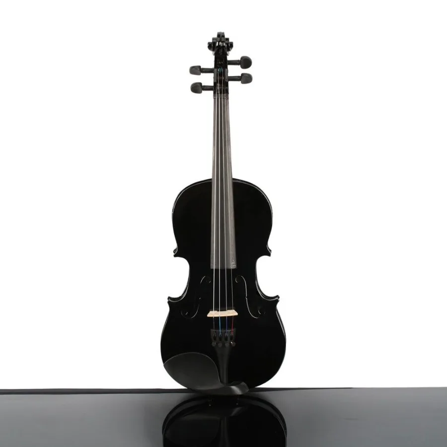 New 3 4 Acoustic Violin Case Bow Rosin Black