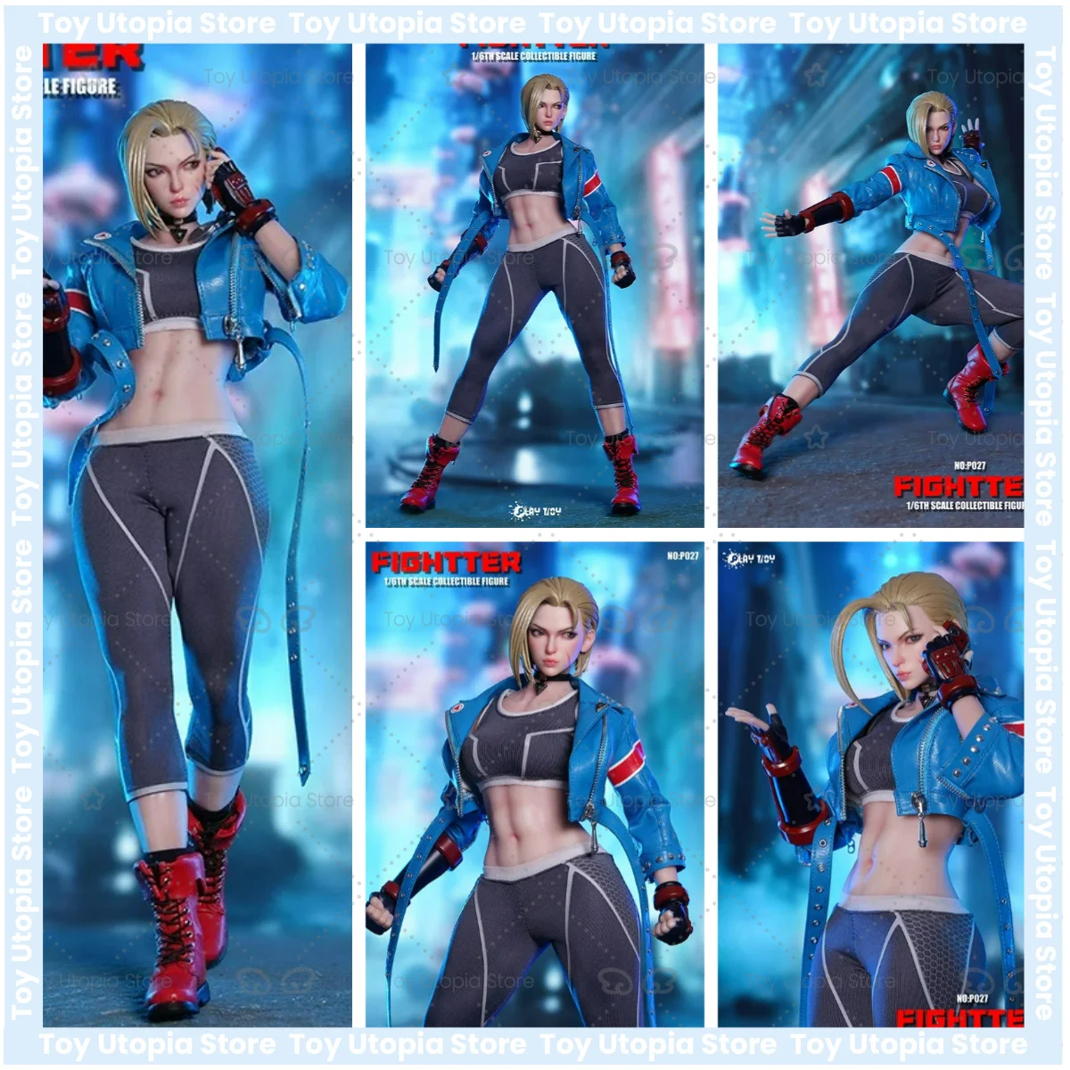 Figura de Anime 100% Original, Juguete P027, Escala 1/6 Street Fighter 6, Cammy, Luchadora Femenina, Modelo Original en Stock