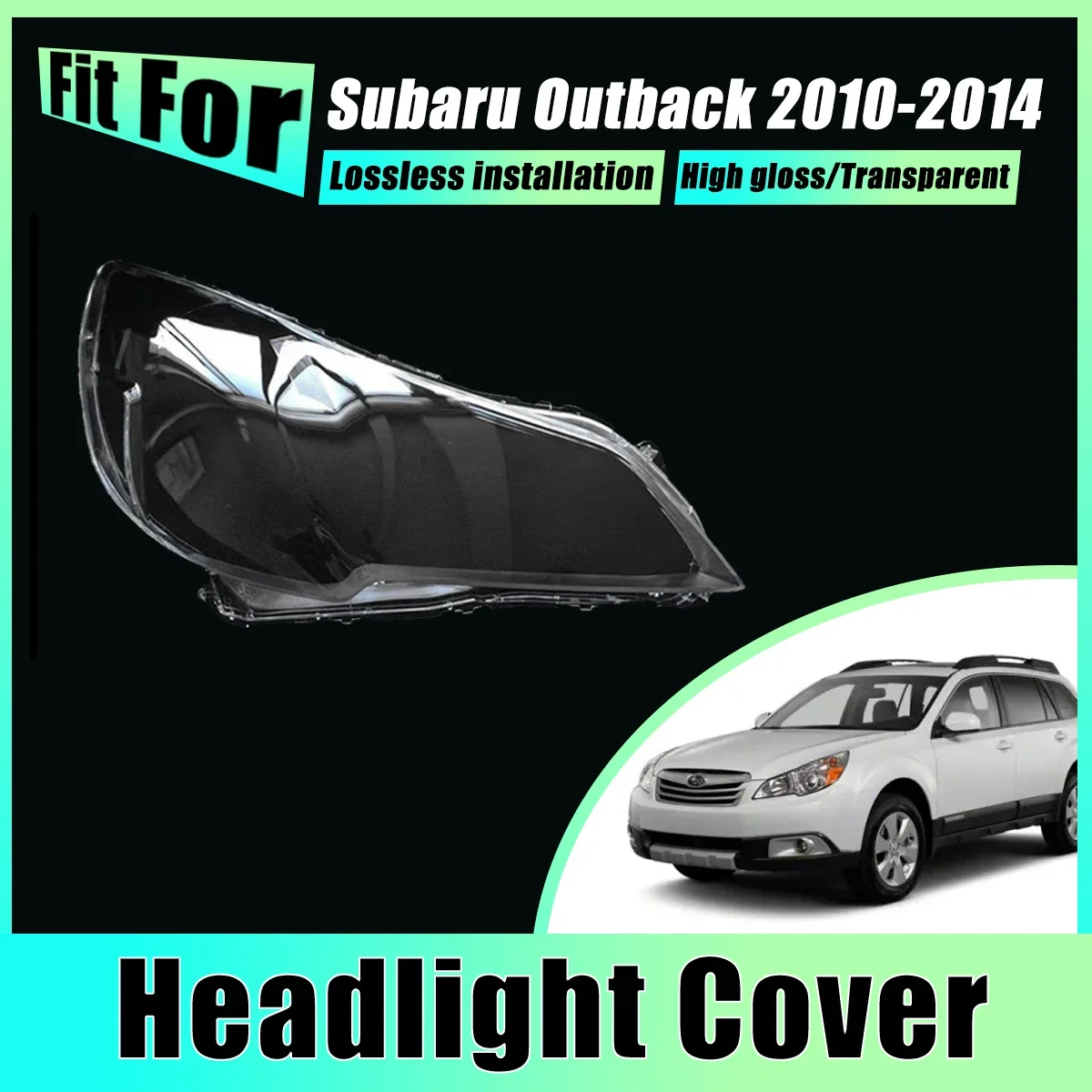 Headlight Covers For Subaru Outback 2010-2014 BR BM Head Light Cap Front Lens Fog Transparent Lampshade Headlamp Car Accessories