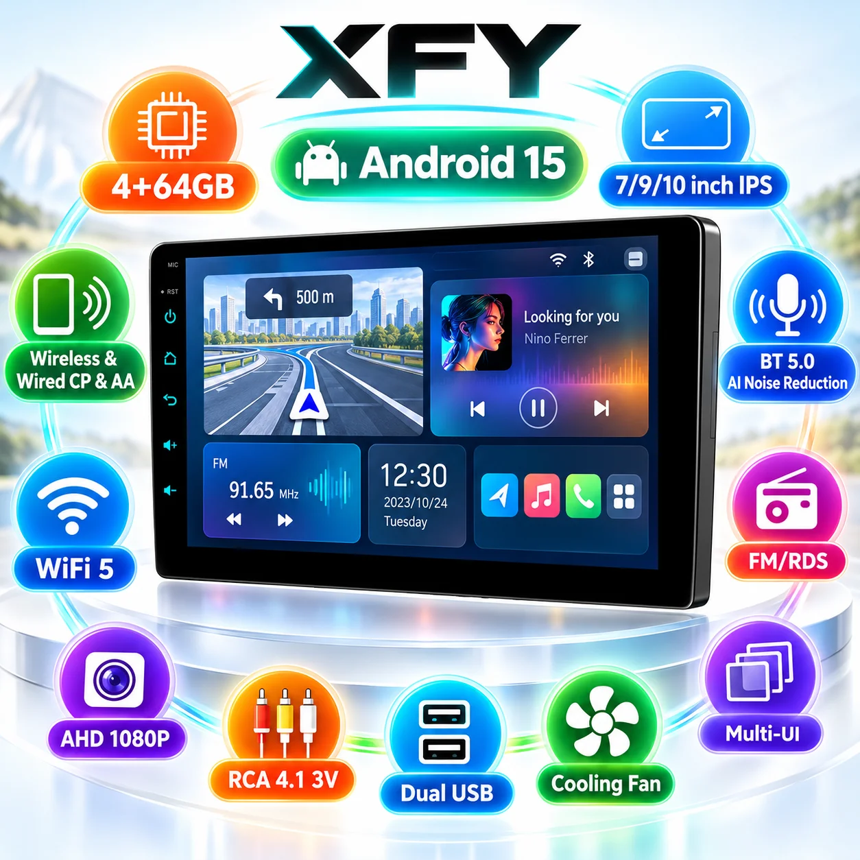 XFY 2Din 9/10