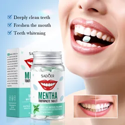 Mint Solid Toothpaste Tablets Mint Flavors Teeth Breath Mouthwash Smoke Remove Bad Whitening Fresh Charcoal Stains