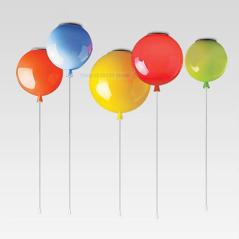 Modern Acrylic Colors Balloon Ceiling Lights Living Room Bedroom Decor Light Nordic Simple Ceiling Lamps Kid's Lighting Fixture