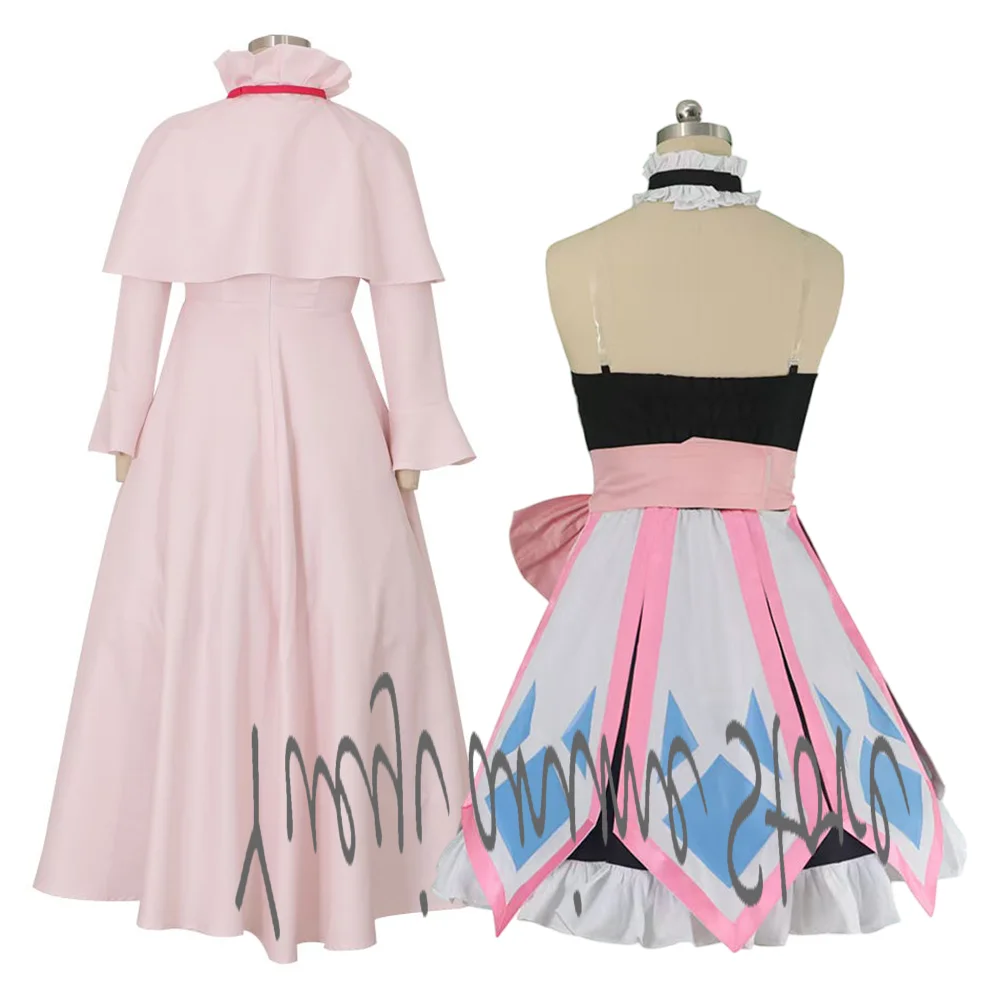 

Customized -Anime Mavis Vermilion Cosplay Costume Women's Pink Dress Outfit for Halloween Party