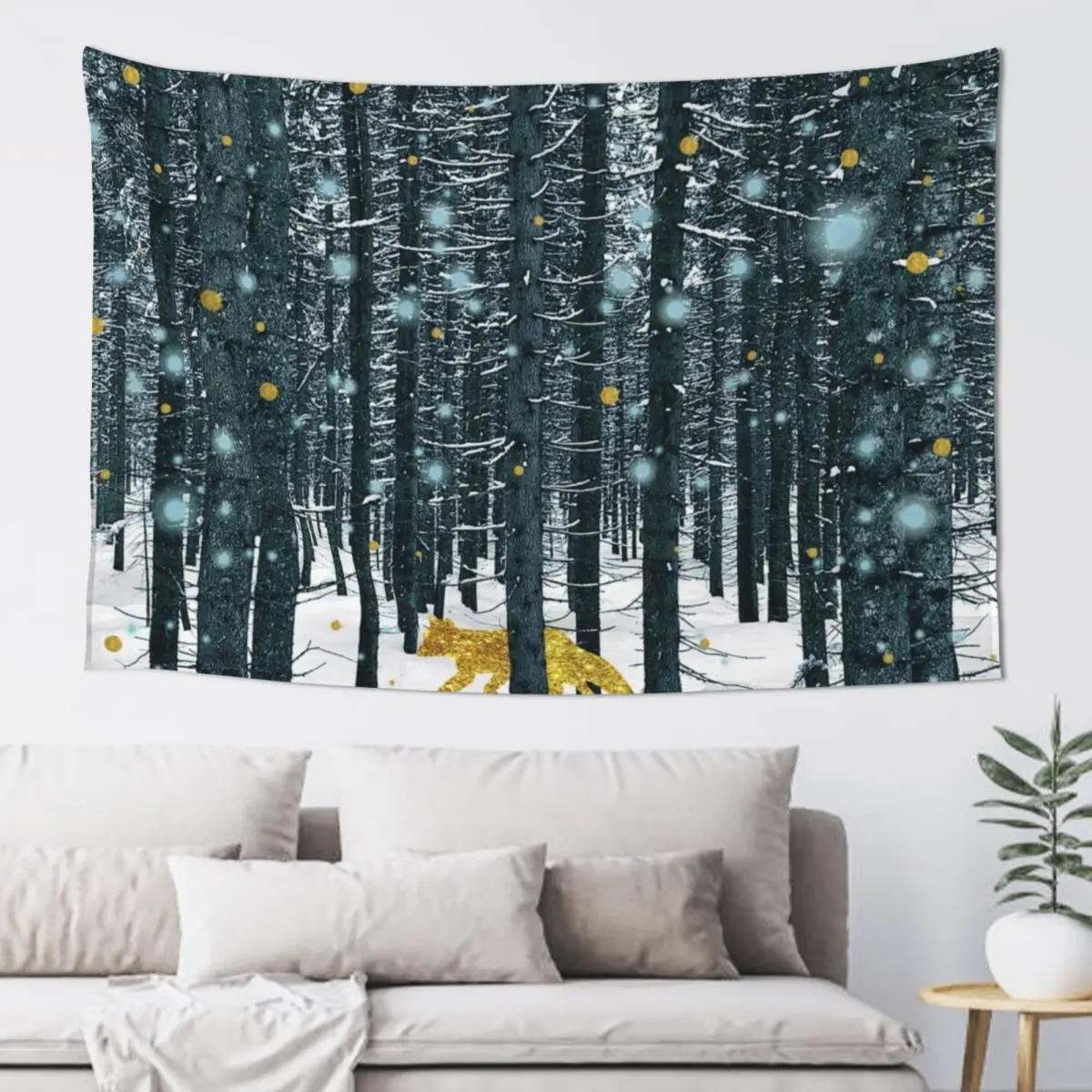 

A Golden Fox In The Wild Tapestry Decoration For Bedroom House Decorations Wall Deco Decorative Wall Mural Tapestry