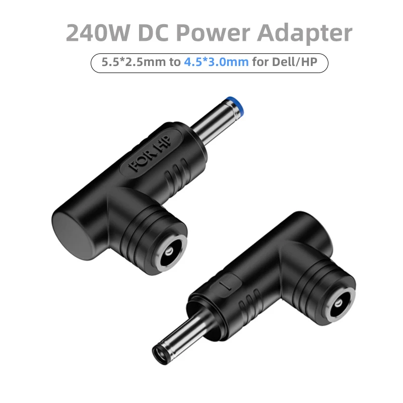5.5*2.5mm to 4.5*3.0mm Pin Laptop Charger Connector 240W DC Power Adapter for Dell HP Laptop Power Supply Connector Converter