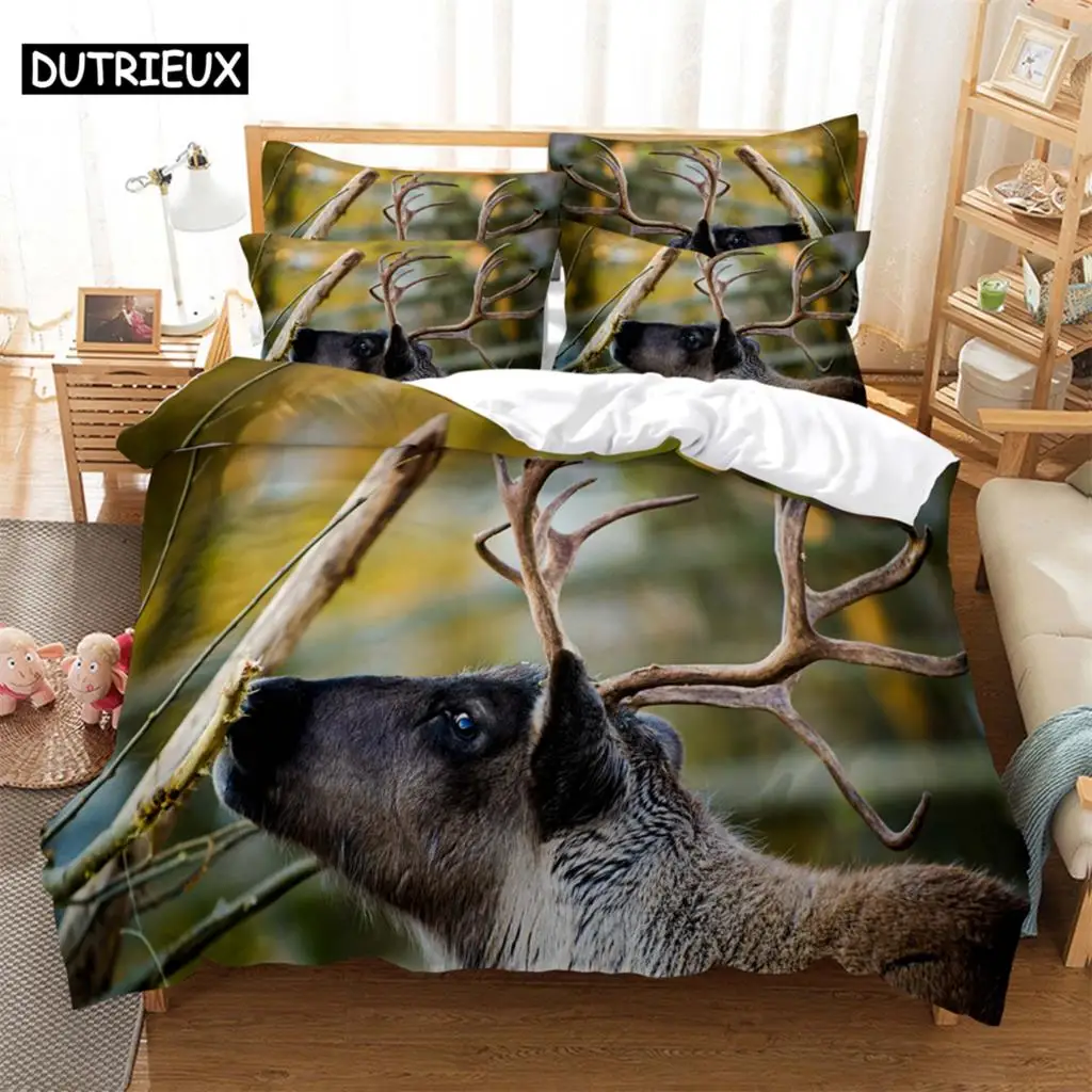 

Animals Fashion Bedding Set 2/3pcs 3D Digital Printing Duvet Cover Sets 1 Quilt Cover + 1/2 Pillowcases US/EU/AU Size