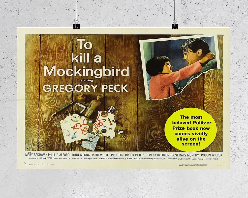 L133 TO KILL A MOCKINGBIRD Movie Gregory Peck Silk Fabric Poster Art Decor Indoor Painting Gift