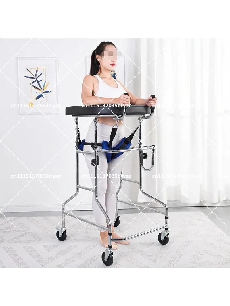 Rehabilitation Walker Four-Legged Armrest Frame Disabled Mobility Aid Chair Arm Training Walking Crutches