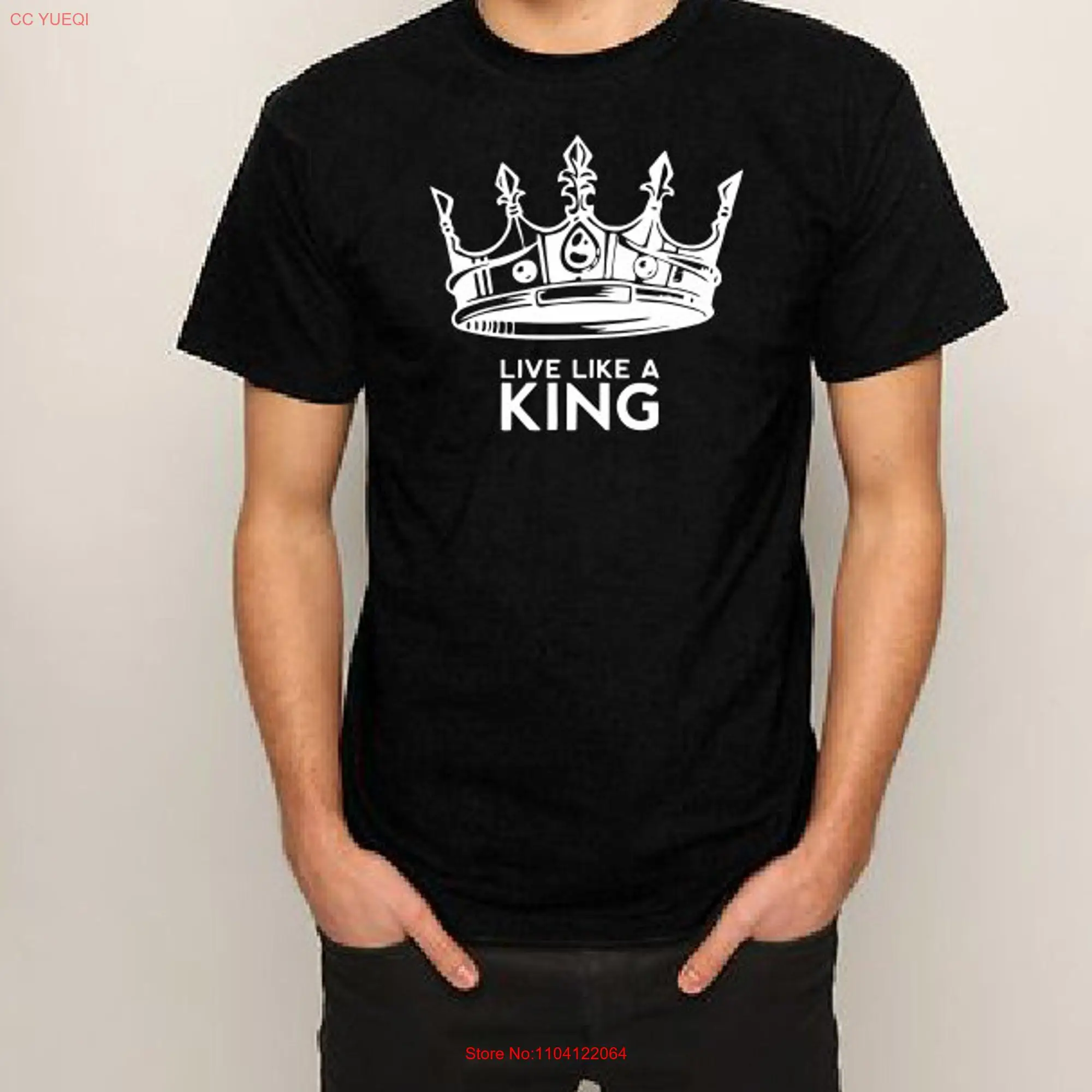 Live like a King T shirt men Kids matching family goals couple queen gift long or short sleeves