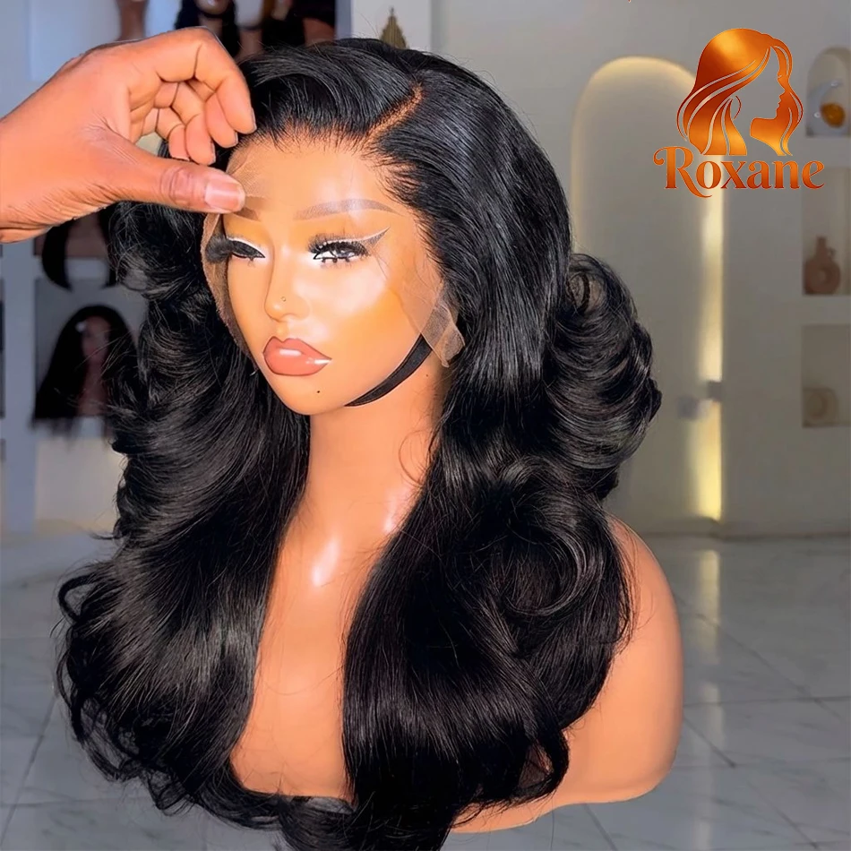 

Парик из натуральных волос Roxane 30-40 дюймов, с волнистой текстурой, 13x4 HD Lace Frontal, плотность 220%, 13x6 прозрачный кружевной фронтальный парик для женщин