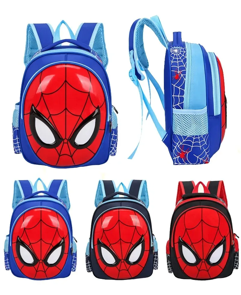 Marvel Spider Man Backpack Superhero Backpack 3D Children\'s Boy Kindergarten Backpack Children\'s Cartoon Bag Gift