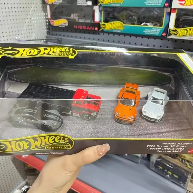 حار جديد بيع حقيقية Hot Wheels Gmh39 مجموعة كلاسيكية من أربعة صناديق هدايا عالية الجودة لهدايا عيد ميلاد مرآب السيارات