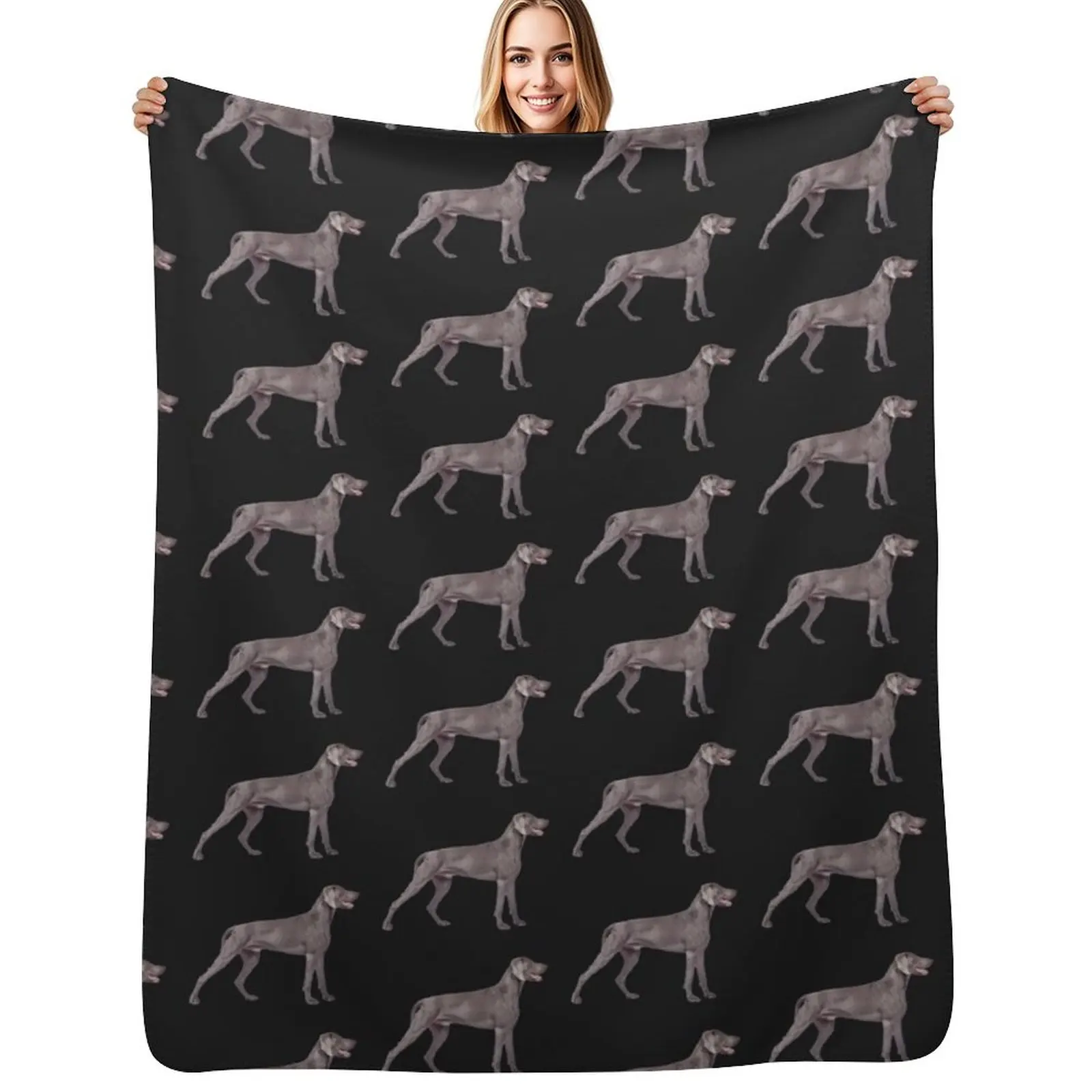 Weimaraner Throw Blanket Anti Shedding Soft Fuzzy Blanket for Home