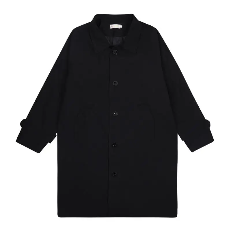 Men\'s Wear 2025 Autumn Fashion New Single Breasted Trench Clothes Male Long Coat Loose Overcoat Trend Handsome Casual Windbreak