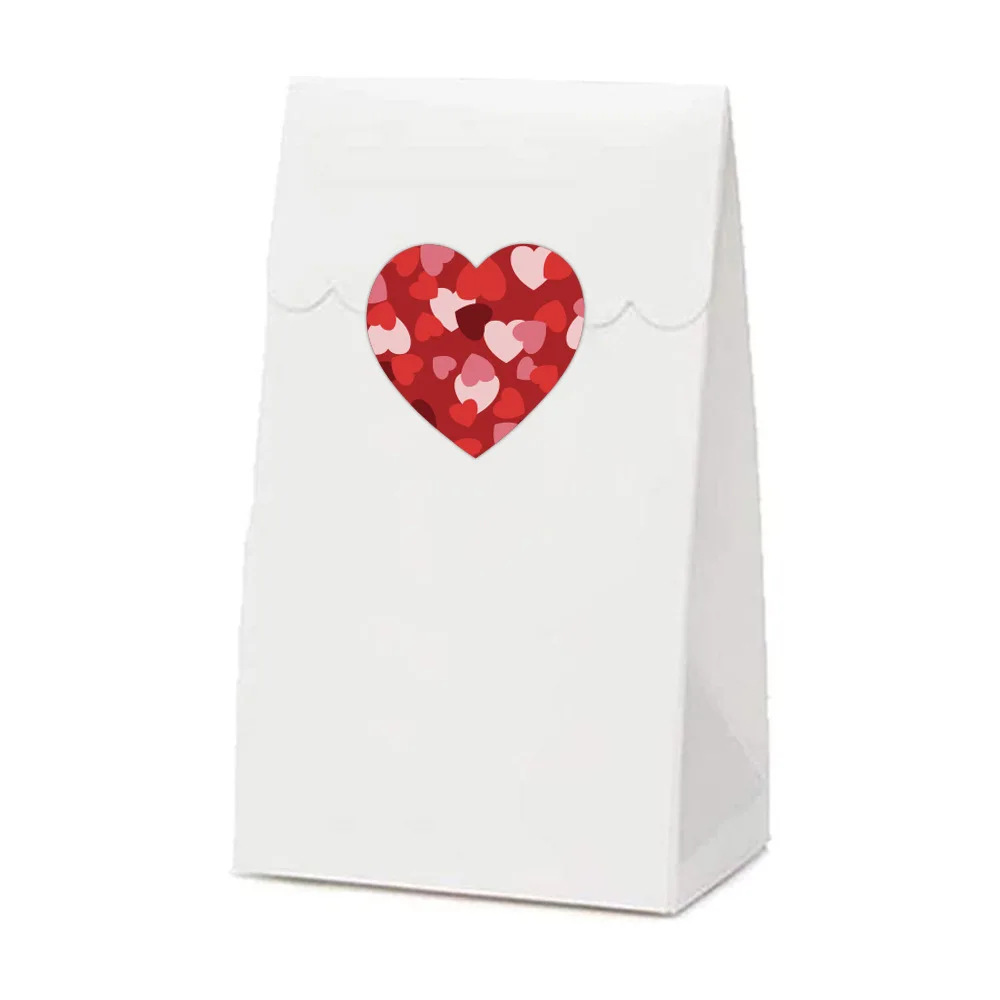 Adesivo romantico a forma di cuore di San Valentino per la decorazione di confezioni regalo Forniture creative per artigianato in carta