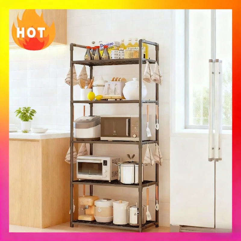 Kitchen Shelving, Multilayer Microwave Oven  Household Storage Shelf Shelf Pot Storage Shelf,kitchenware,food Containers,kitchen