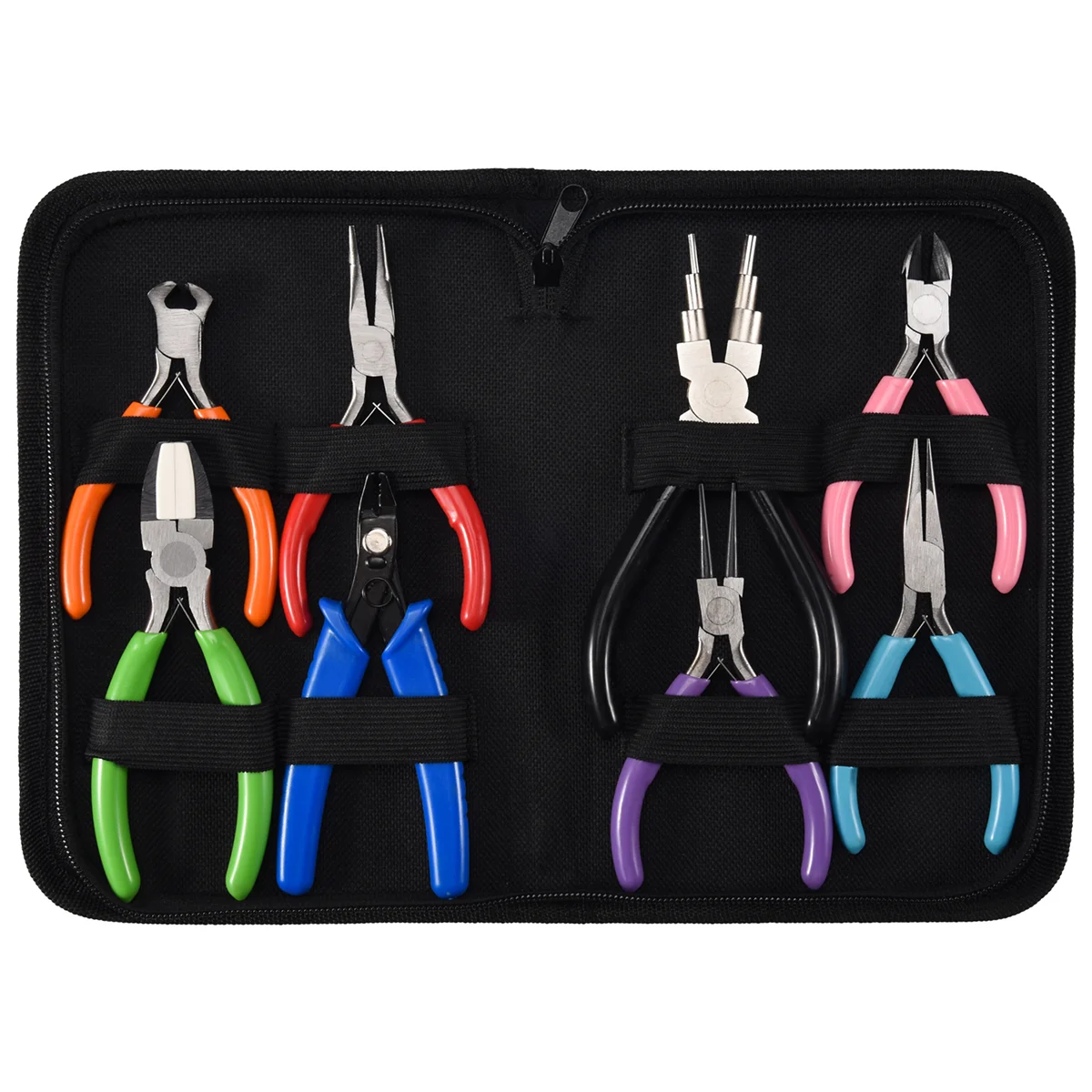 8 Pieces Jewelry Making Pliers Tool Kit, Needle Nose Pliers, Round Nose Pliers, Nylon Jaw Pliers for Jewelry DIY