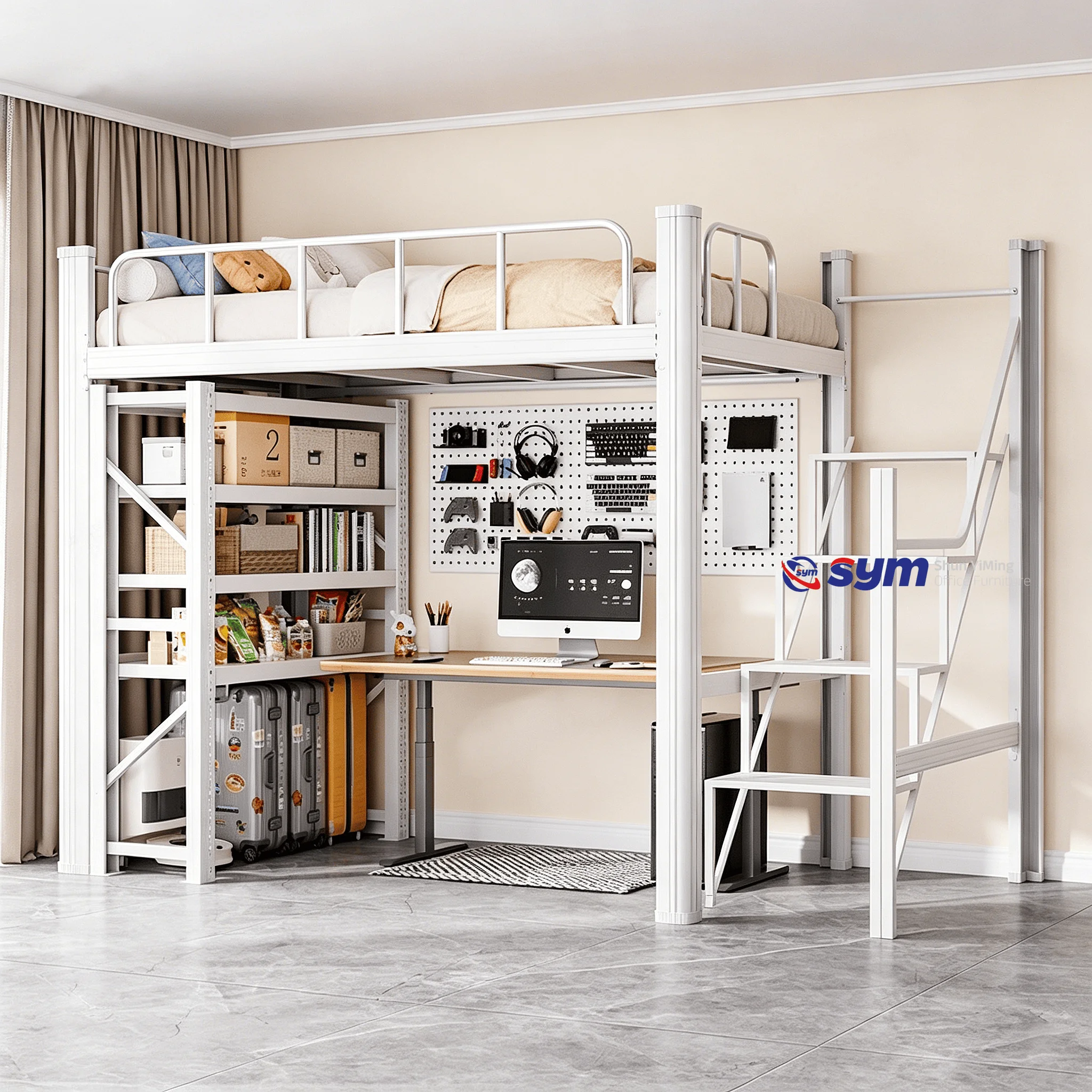 Verified Supplier Steel Metal Bed Frame, Heavy Duty Platform Bed Base with EN747 Safety Test Standard Certification