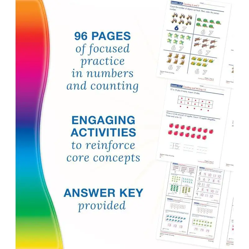 أرقام الطيف عد الصفوف PK K Carson Dellosa Carson Dellosa Education 9781483831039 كتاب