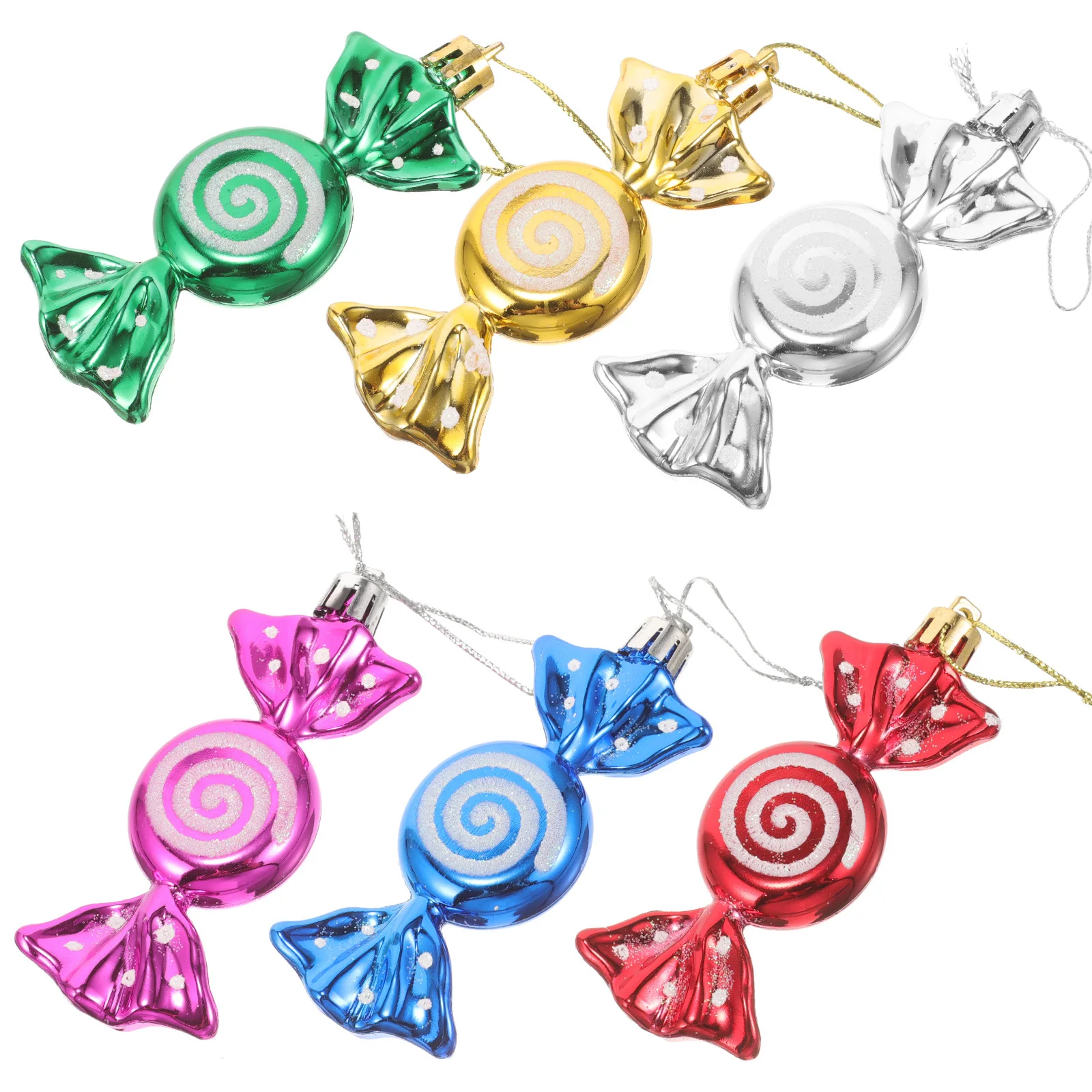 

Christmas Candy Hanging Tags Stereoscopic Plastic Ornaments for Home Decor Tree Party Festival Gift Decoration Accessories