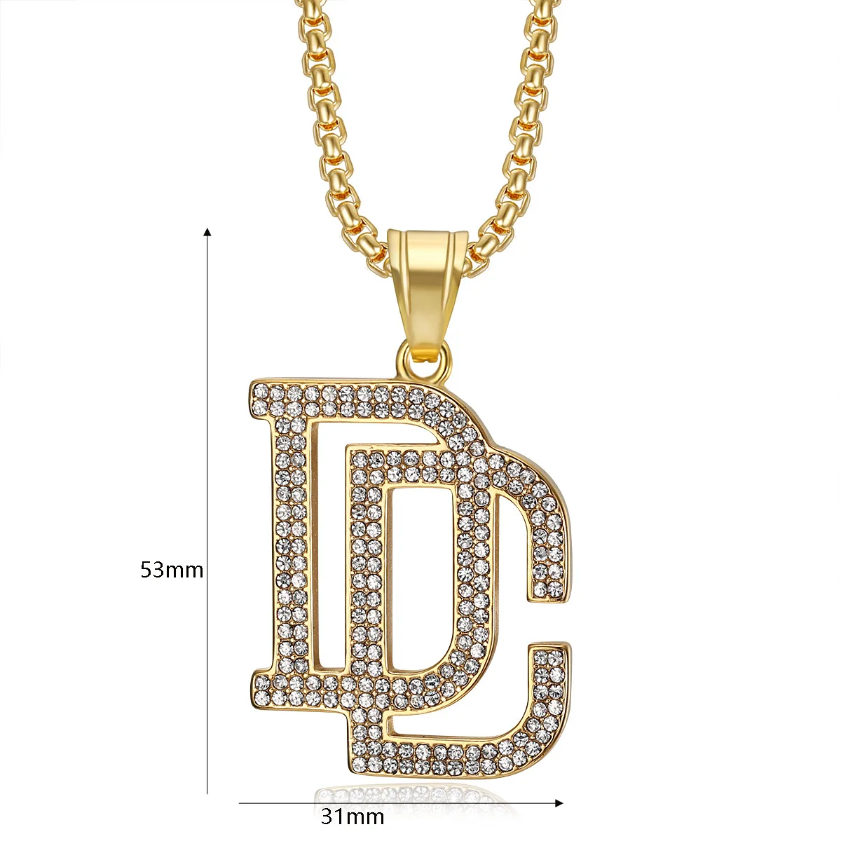 2025 New Fashion Men's Stainless Steel Zircon Dream Catcher Pendant Necklace, Hip Hop Punk Party Fashion Jewelry