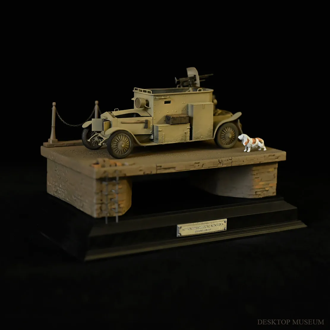 Handcrafted Resin Belgian Light Armored Car Model Finished Diorama Base Length 142mm