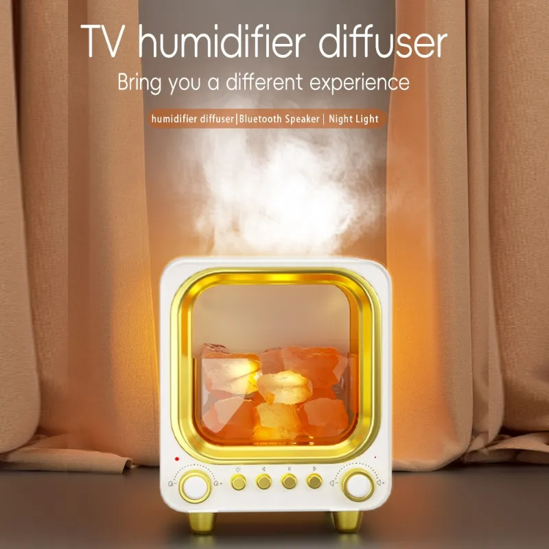 

Bluetooth-колонка в форме телевизора с функцией ароматерапии, 160 мл, ночник, диффузор для эфирных масел, многоцветная колонка-увлажнитель