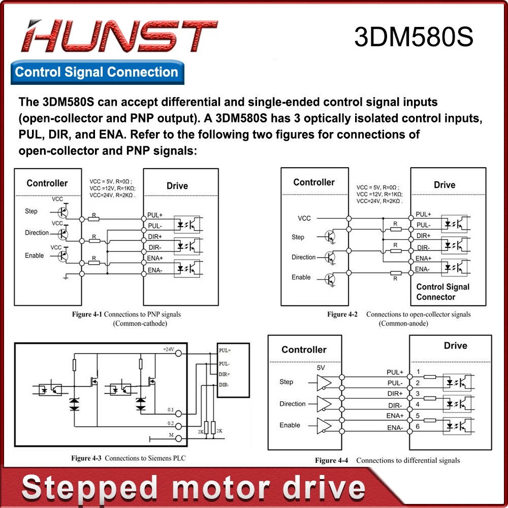 Imagem -04 - Leadshine Stepper Driver para Máquina de Gravura Cnc Phase Stepping Motor 3dm580s Nema 23 34 57 86