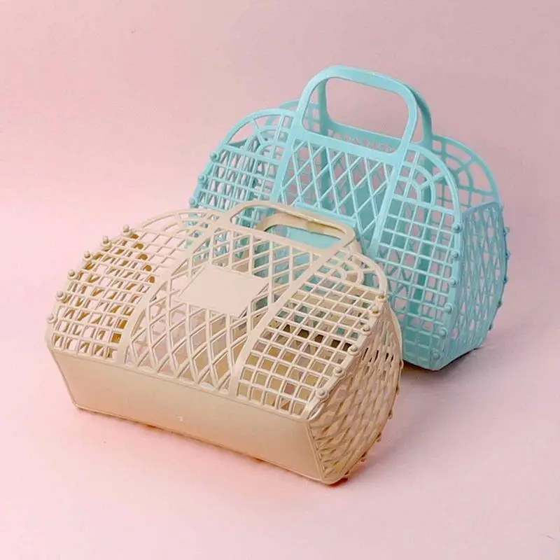 Sac à main portable pour femmes, panier à légumes creux, sac de plage, grande capacité, facile à nettoyer, vacances, été