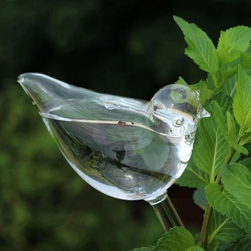 

3 PCS Plant Self Watering Globe Plants Water Bulbs Transparent Glass Bird Shape Watering Device