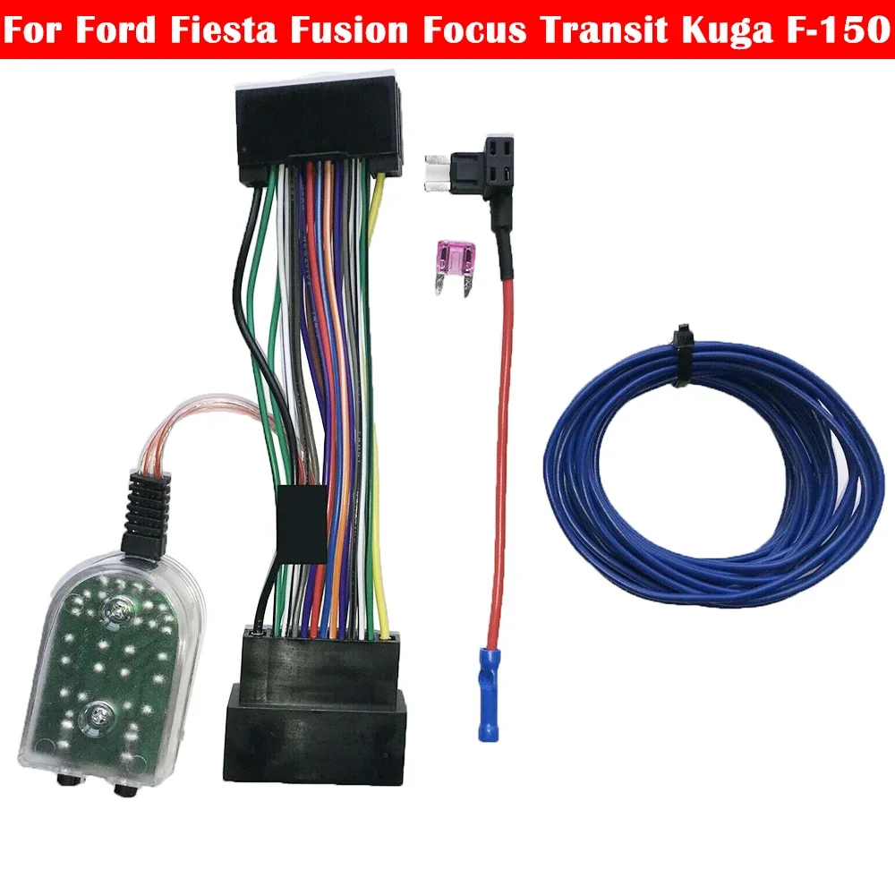 For Ford Fiesta Fusion Focus Transit Kuga F-150 Wiring Harness Car Radio Subwoofer Amplifier Plug Cable Stereo Audio Converters