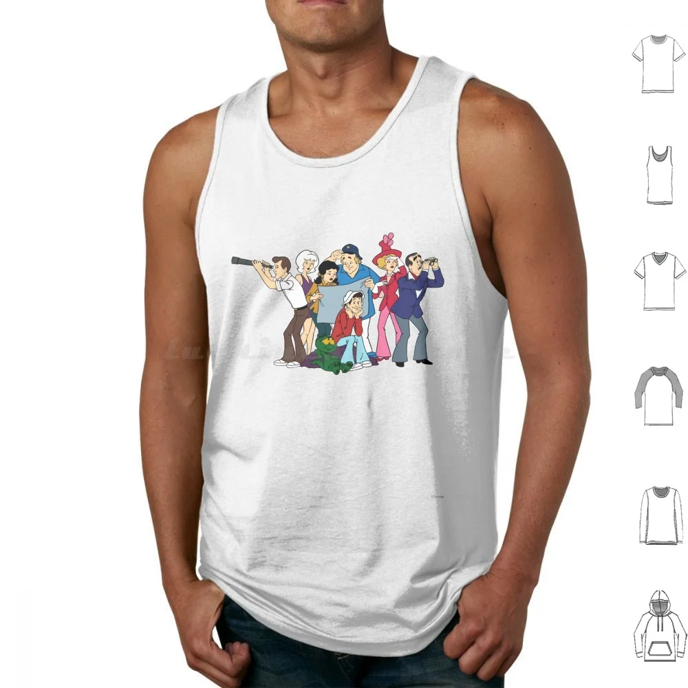 Gilligan'S Planet Cartoon Hb Tank Tops Print Cotton Gilligans Planet Cartoon Island Planet Space Adventure Hanna