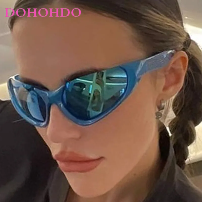 

Steam Punk Fashion Y2K Women Sunglasses Luxury Brand Designer Men Sunglass Trendy Street Photography Party Goggles UV400 Lentes