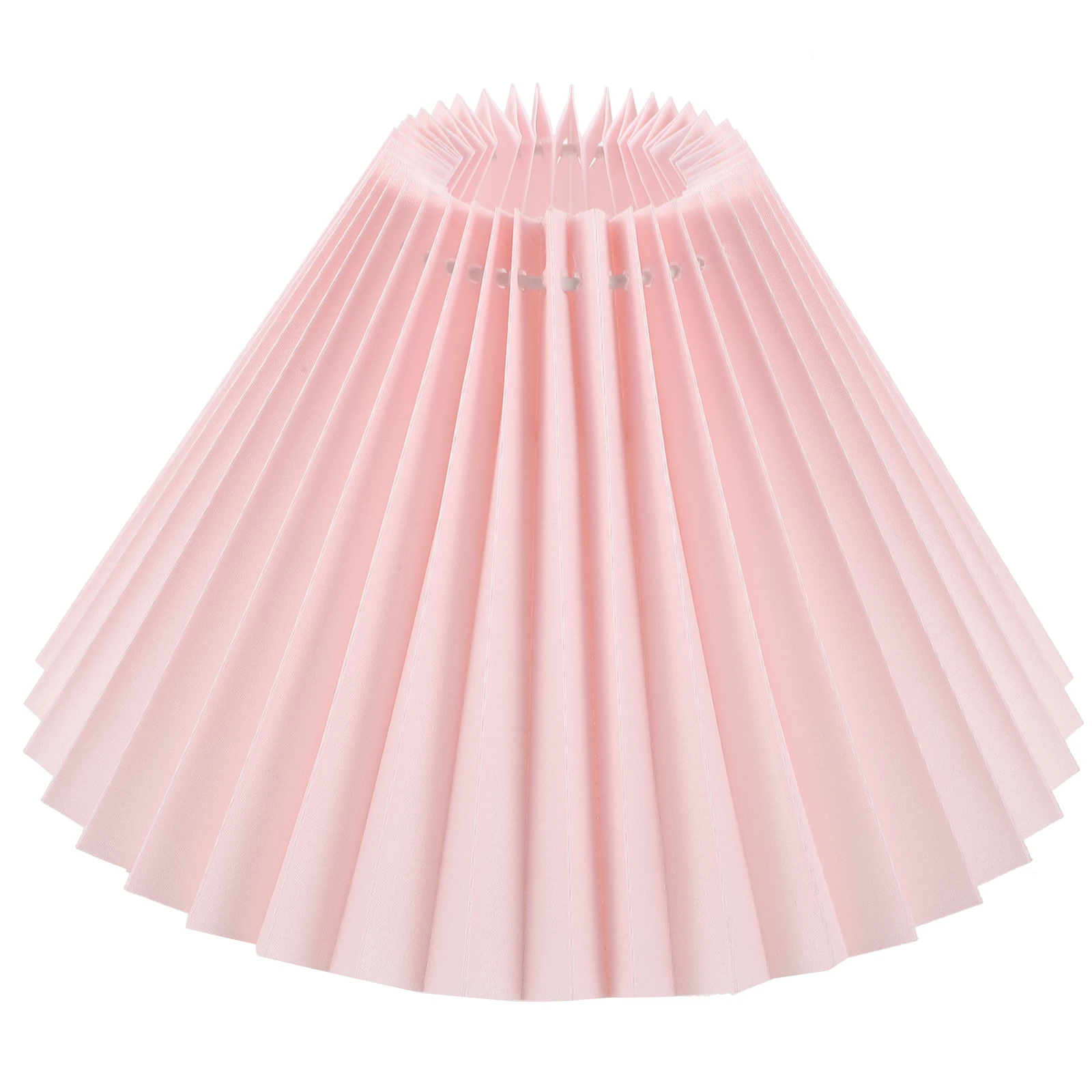 

Pink Lampshade Pleated Cloth Cover for Table Floor Lamps Light Shade Protective Dust Bedroom Living Room Outdoor Solar Lighting