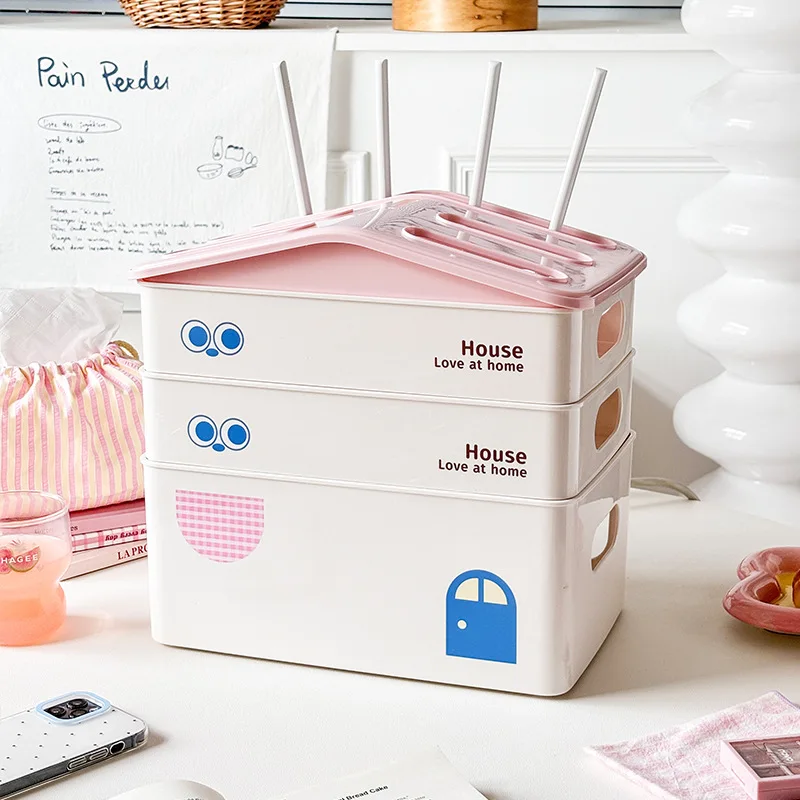 

Router Storage Box Home Multi-Layer Wireless Wifi Storage Box TV Set-Top Box Storage Rack Pink Plug-In Board Storage Box