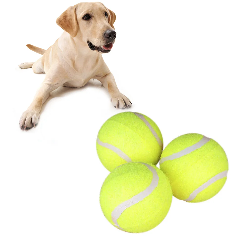 Pelota de tenis gigante para perros, juguete para masticar, suministros de entrenamiento, 3 piezas