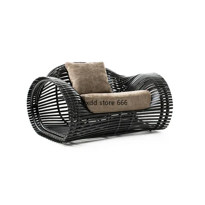 South East Asia rattan sofa combination hotel outdoor courtyard leisure rattan chair