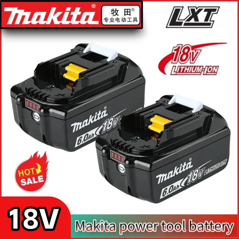 

Original 18V Makita 6000mAh Rechargeable Li-ion Battery, for Makita LXT BL1860B BL1860 BL1850 BL1830 Power tool batteries