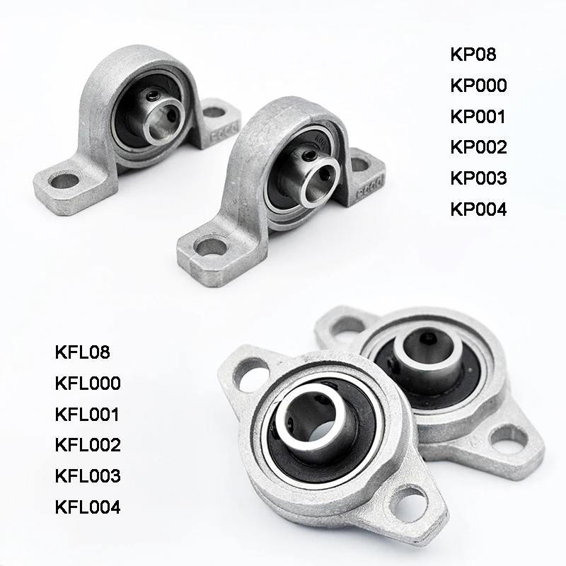 2pcs Pillow Block Bearing KP08 KP000 KP001 KP002 KP003 KFL 08 000 001 002 003 004 8mm 10mm 12mm 15mm 17mm 20mm Mounted Bearings