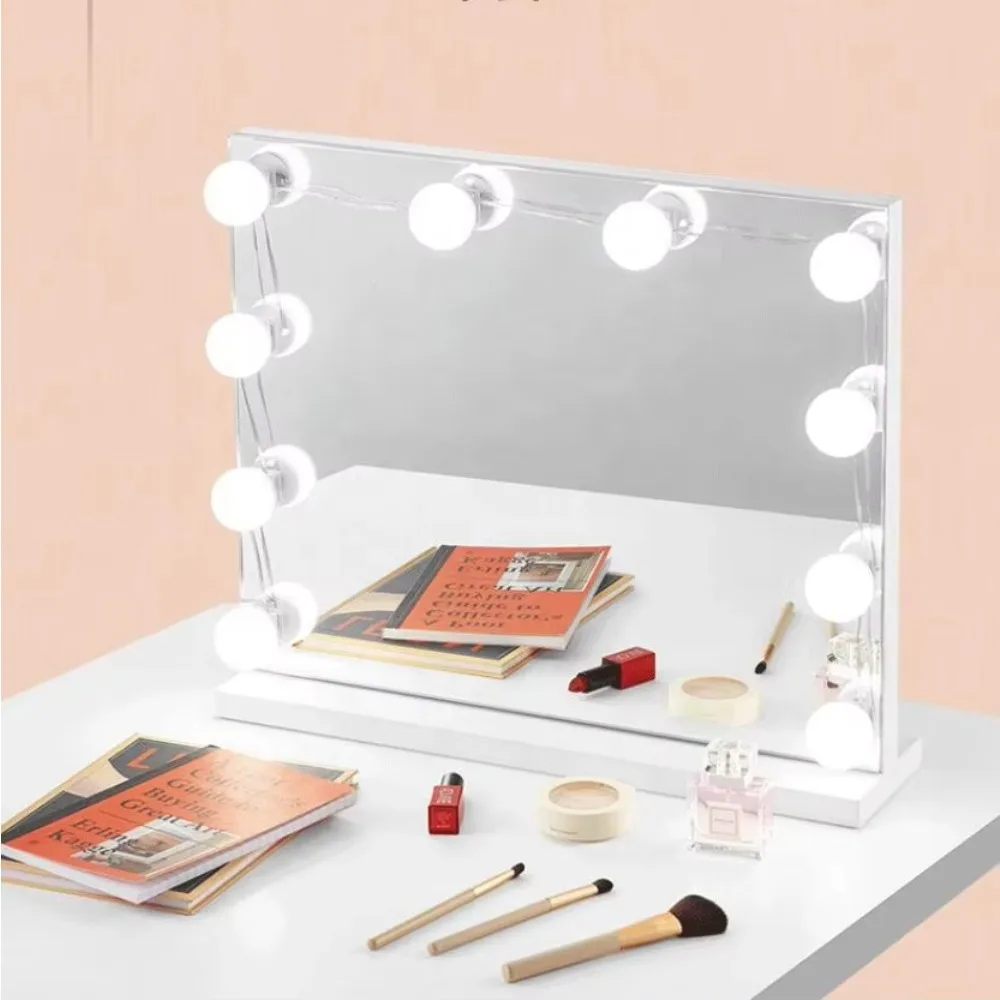 

LED Kits Make Up Front Light Lamp Cosmetic Mirror 12 Bulbs Indoor Bathroom Vanity Lighting USB Led Makeup Dressing Table