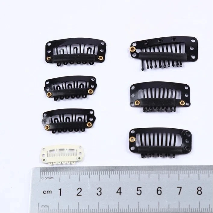 30 Pieces of U-Shaped T-Shaped 2.3-3.6 CM Wig Extension Clips, BB Clips, 8-Tooth Real Hair Fixing Accessories, and Hair Extensio